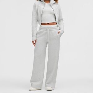 Scuba mid rise wide leg sweat pants
